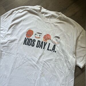 VINTAGE 1996 Kids Day LA single stitch white tshirt